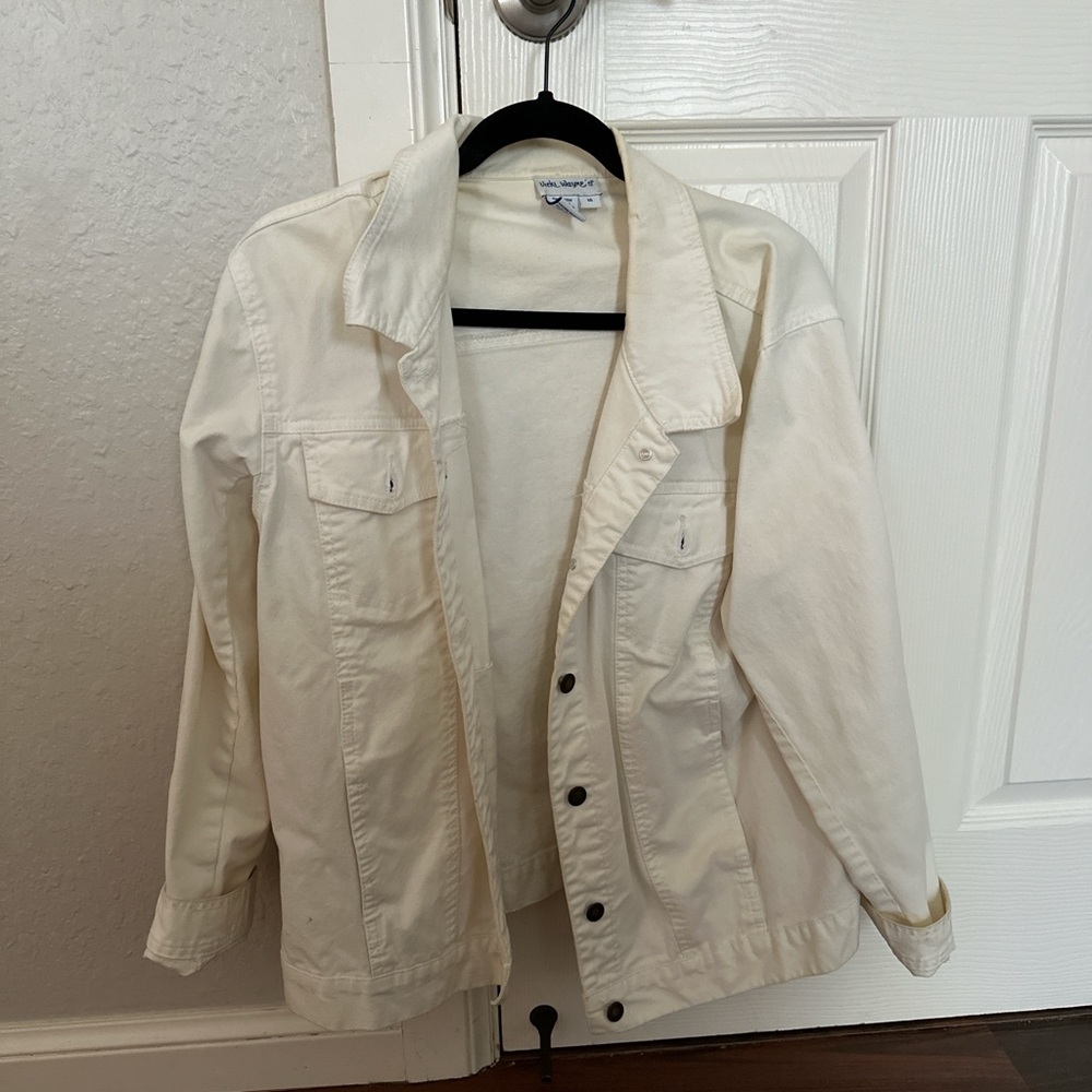 Urban Outiftters White Oversized Jean Jacket